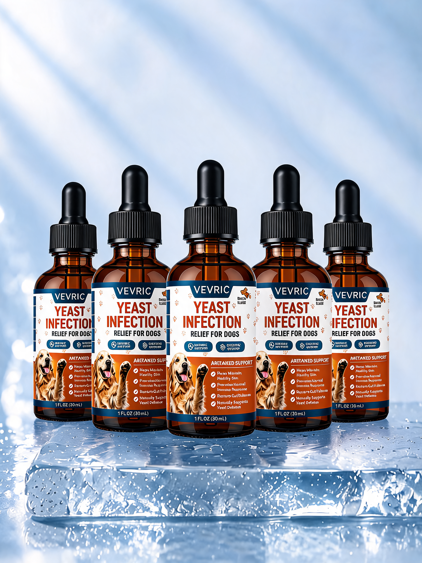 Veyric™ | Natural Yeast Relief | Itching & Paw Licking Support for Dogs