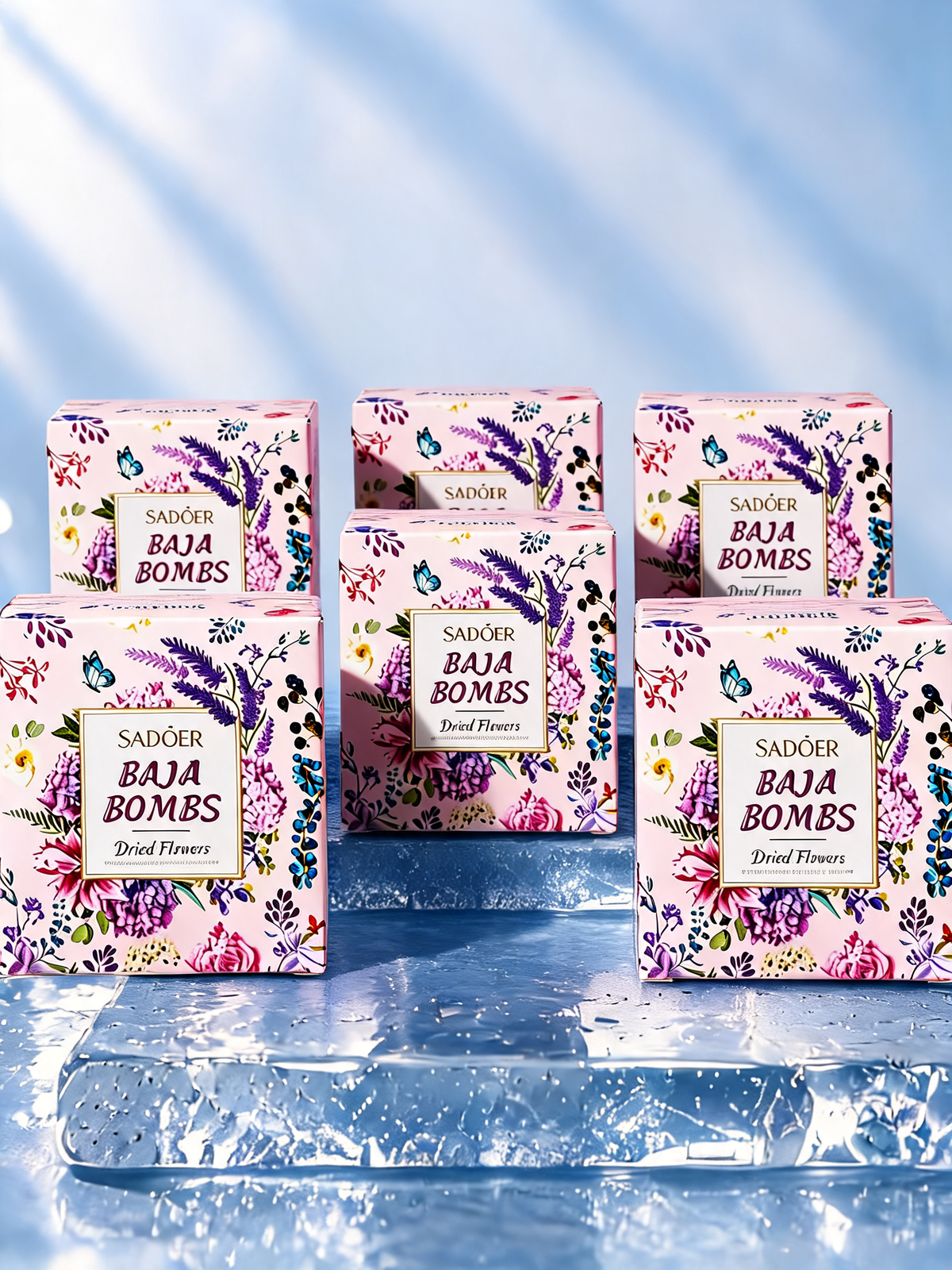 Dried Flower™ | Floral Bath Salt Fizzing Bath Bomb Set