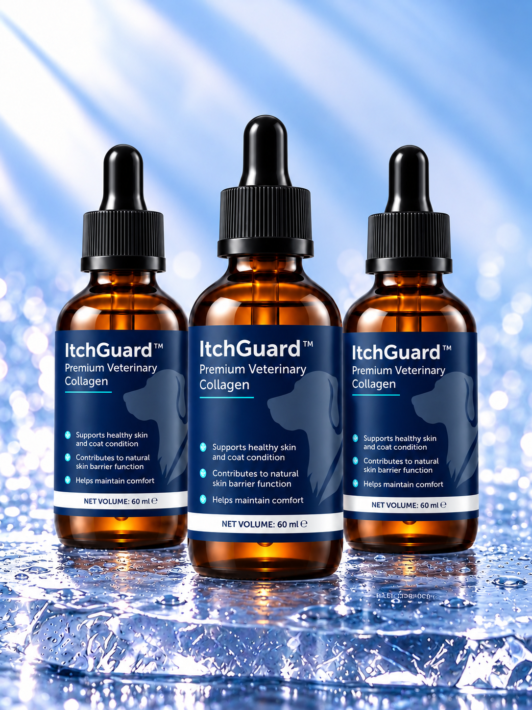 ItchGuard™ – Liquid Collagen Skin & Coat Supplement for Dogs