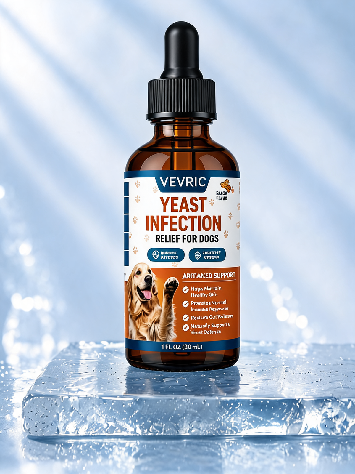 Veyric™ | Natural Yeast Relief | Itching & Paw Licking Support for Dogs