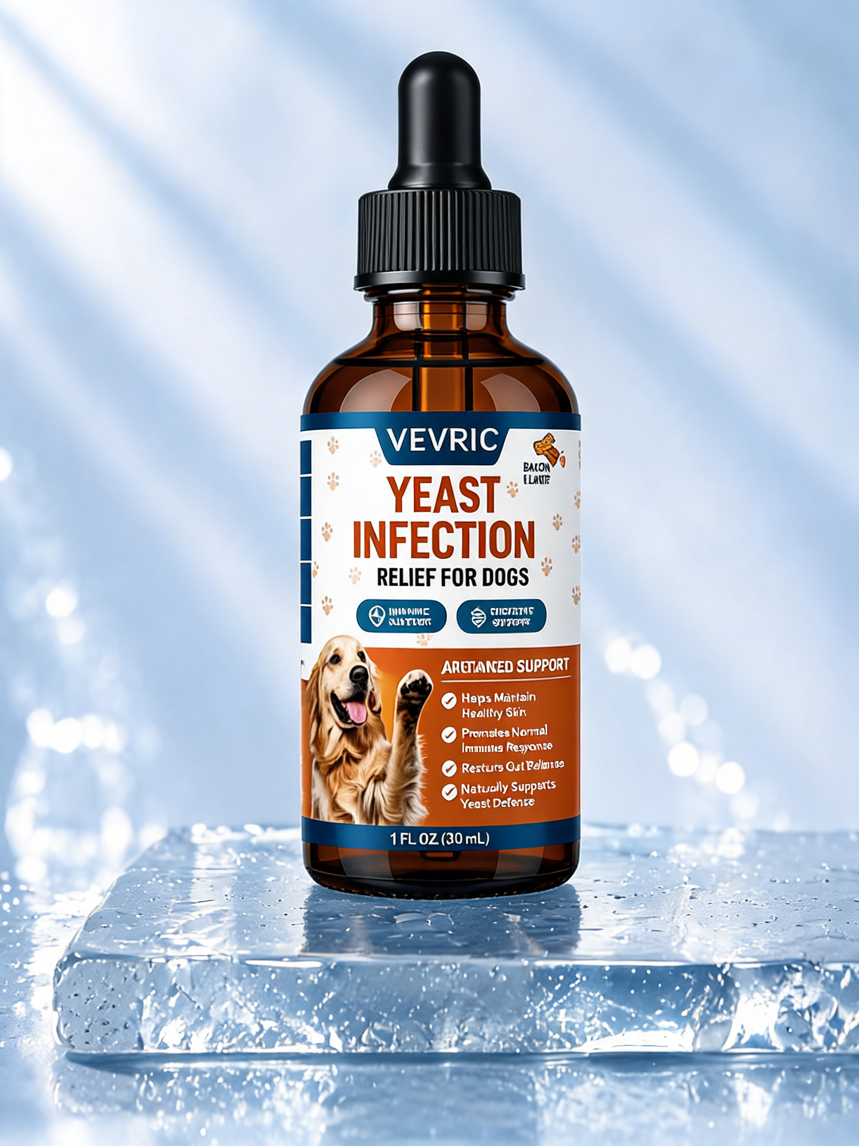 Veyric™ | Natural Yeast Relief | Itching & Paw Licking Support for Dogs