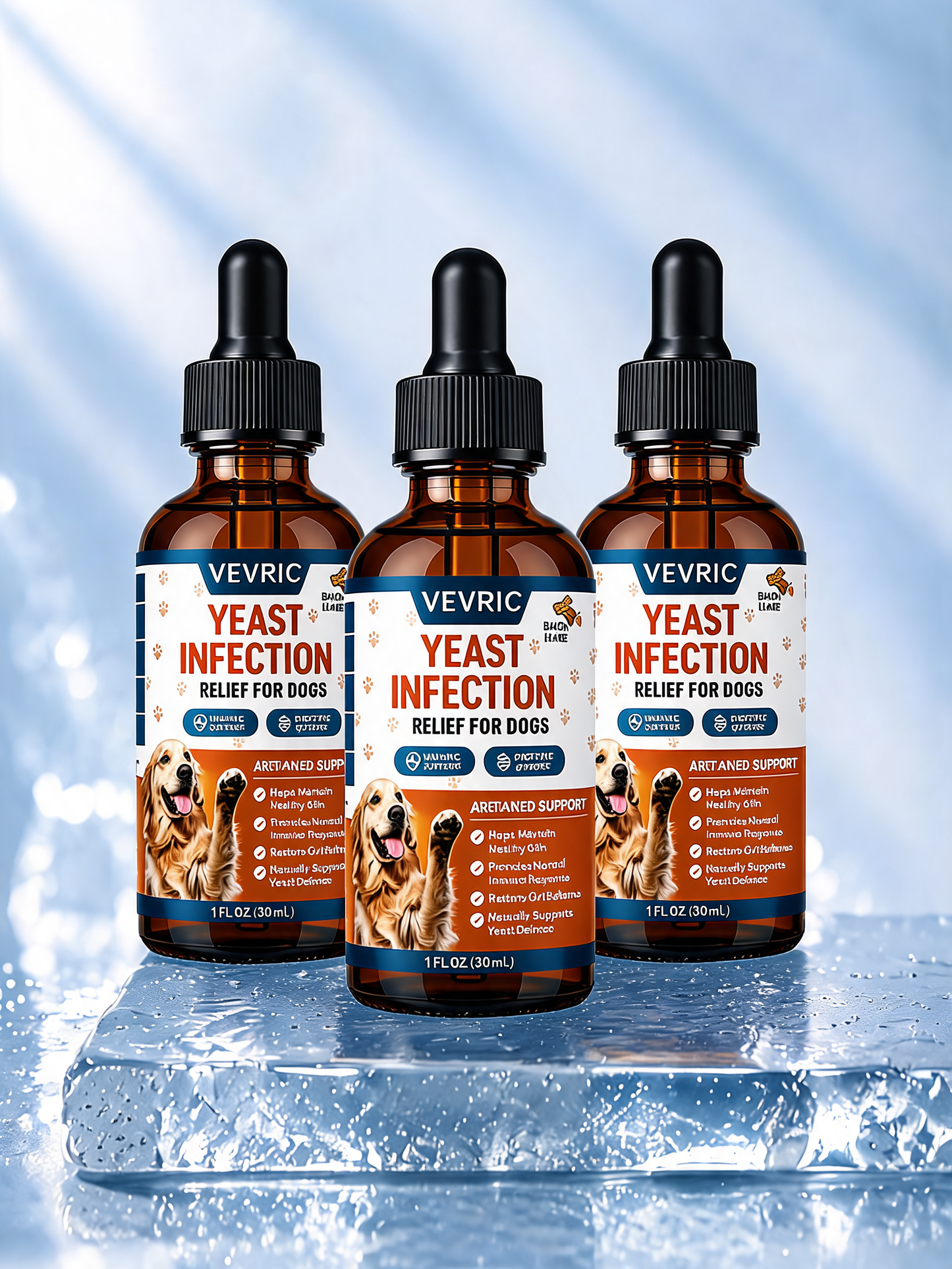 Veyric™ | Natural Yeast Relief | Itching & Paw Licking Support for Dogs