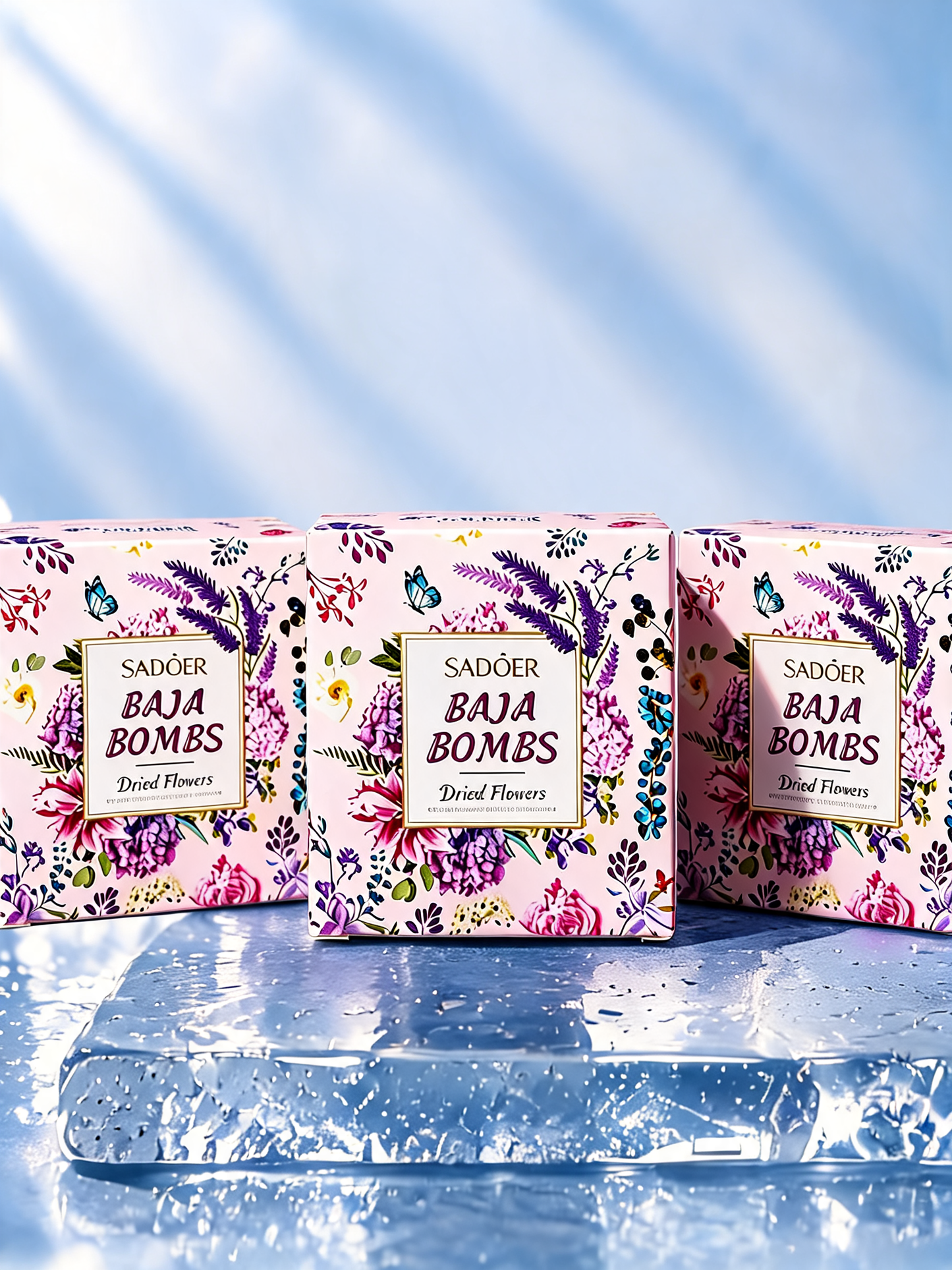 Dried Flower™ | Floral Bath Salt Fizzing Bath Bomb Set