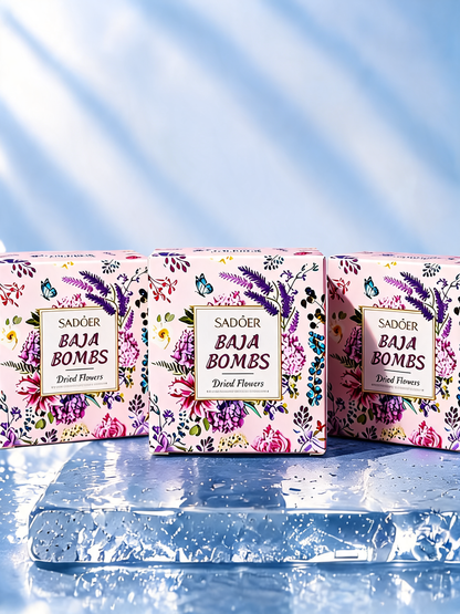Dried Flower™ | Floral Bath Salt Fizzing Bath Bomb Set